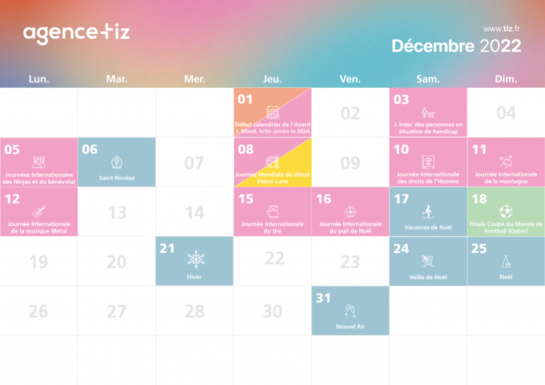 Calendrier Marketing 2022 La Liste Des événements De Lannée Tiz