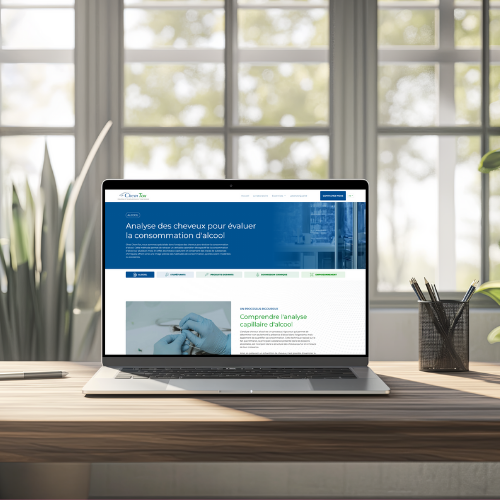 Ordinateur affichant une analyse d'alcool