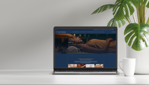 Site de massage sur ordinateur portable