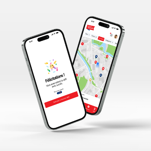 Application mobile avec carte interactive