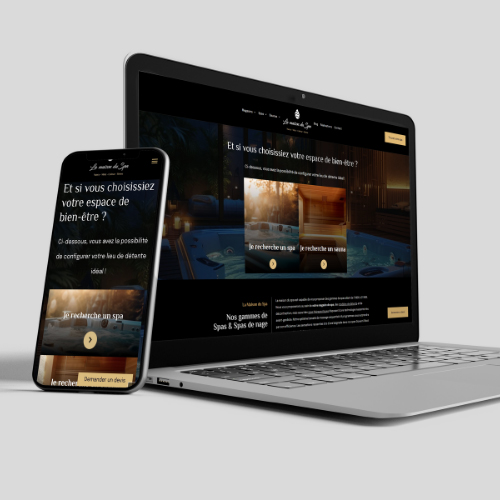 Site web de spa sur ordinateur