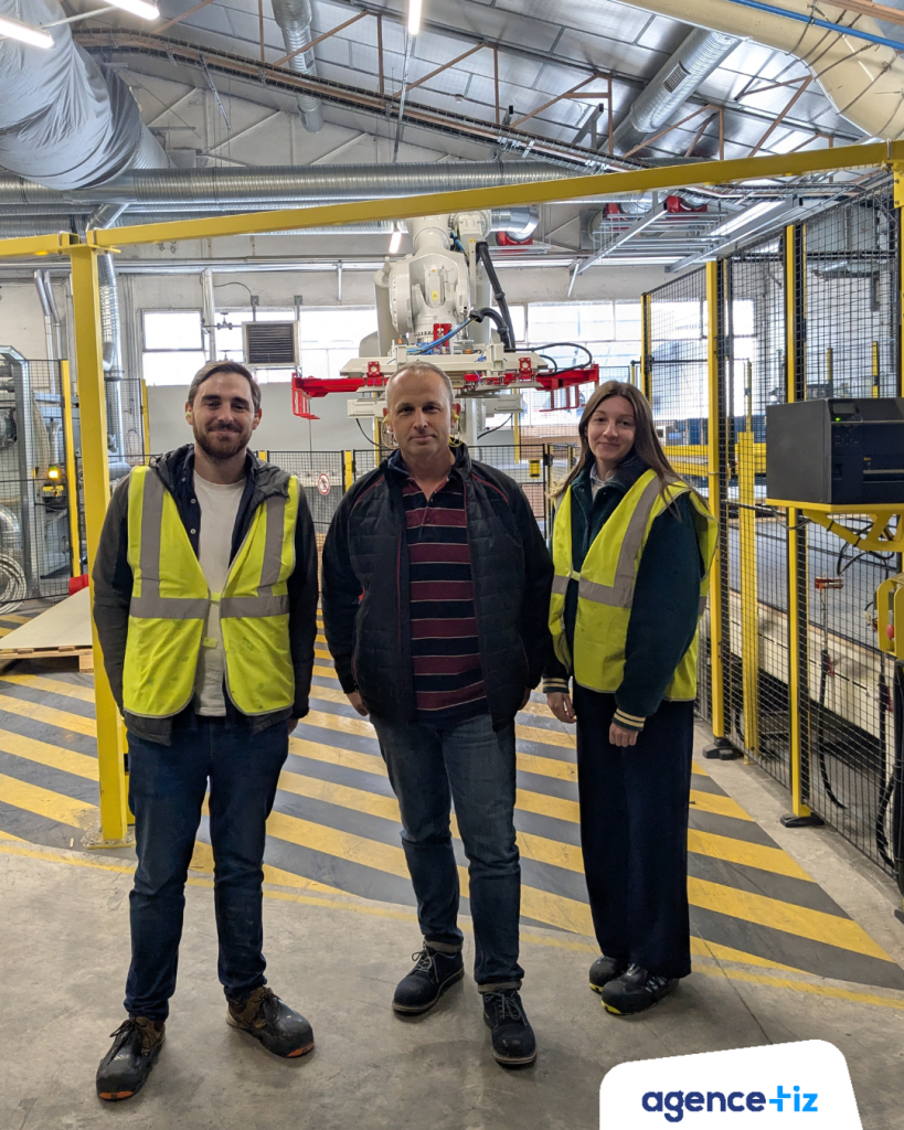 L’équipe tiz en immersion chez un client Équipe tiz visite isola